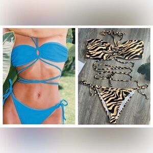 RARE! Princess Polly XX tiger wrap bikini size 12